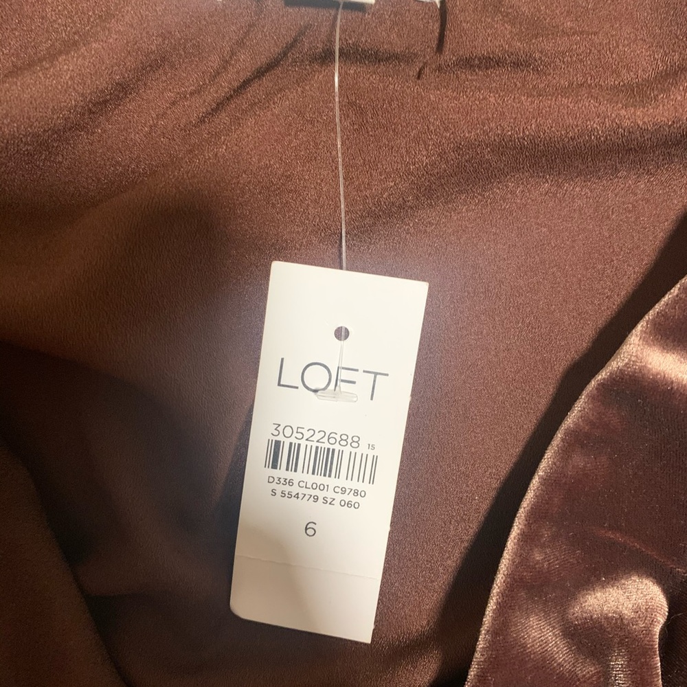 Ann Taylor Loft - Brown Velvet skirt size 6